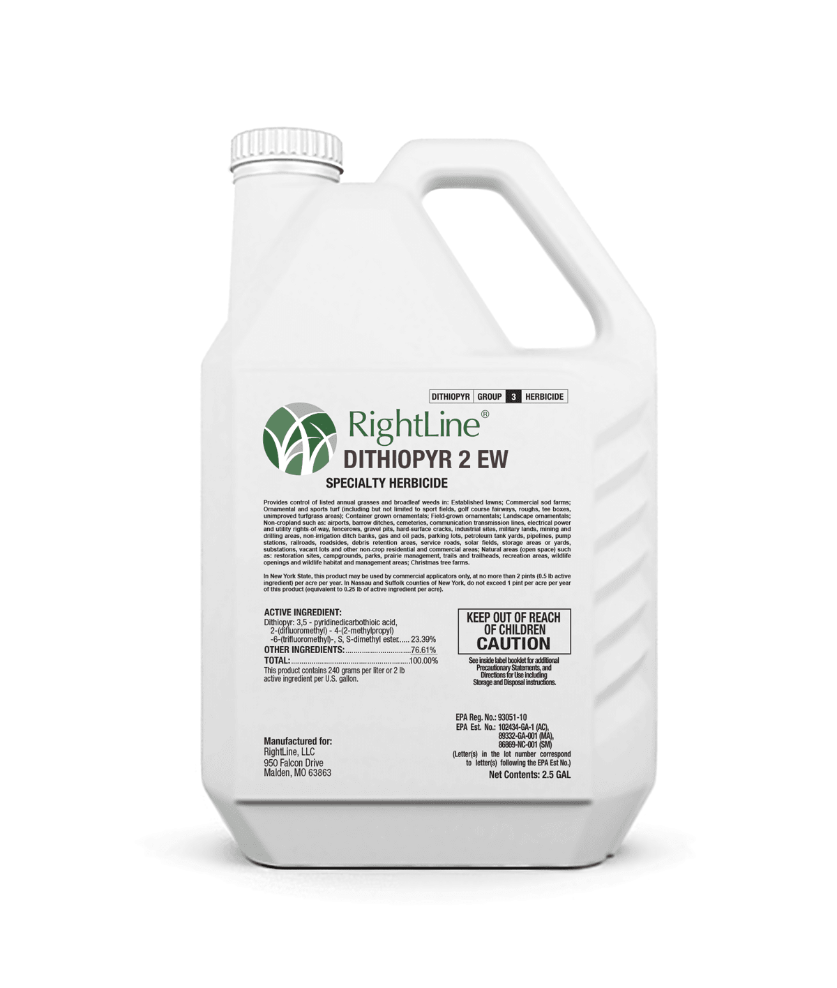 (image for) Dithiopyr 2 EW Herbicide - 2.5 Gallon (compare to Dimension 2 EW)