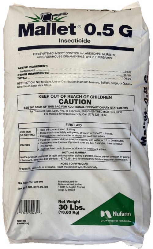 (image for) Mallet 0.5G Insecticide 30 Pounds (Criterion 0.5 G, Merit 0.5G) - replacing Imidacloprid 0.5G