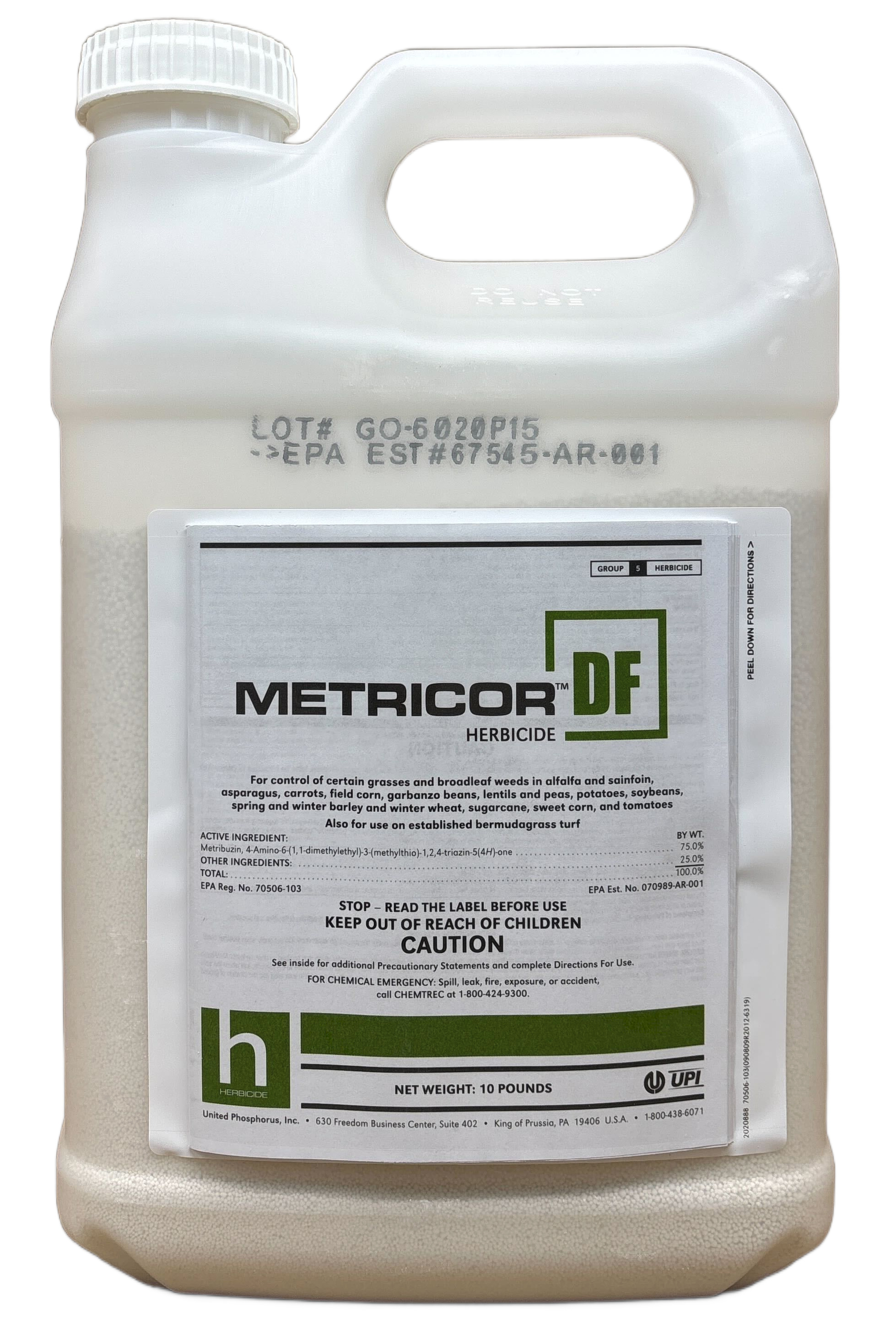 (image for) Metricor DF Herbicide - Metribuzin 75% - 10 Pounds (compare to Sencor 75DF, Glory, Rancor, Tricor)