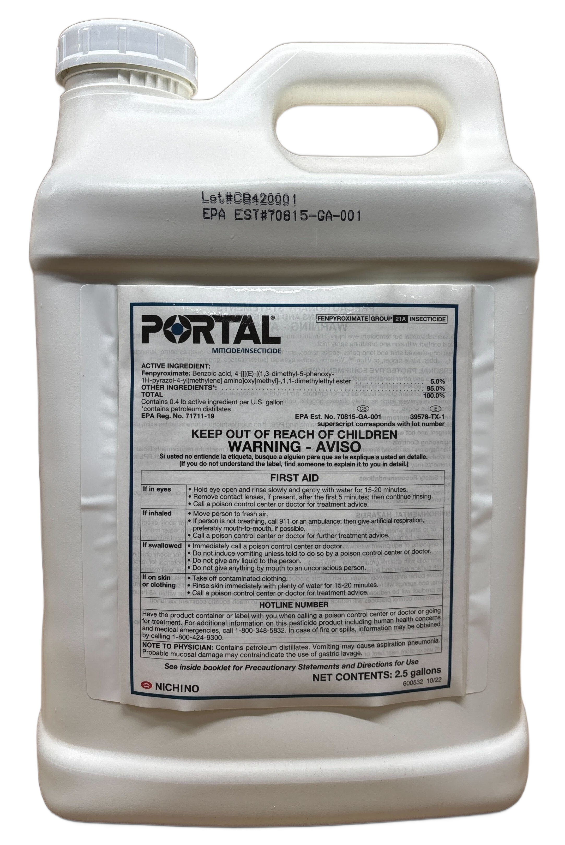 (image for) Portal EC Insecticide - 2.5 Gallons