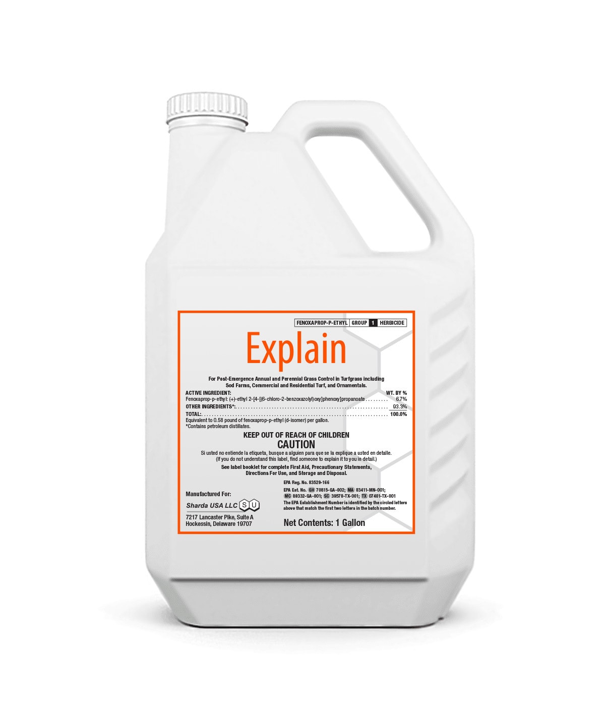 (image for) Sharda Explain Herbicide - 1 Gallon (compare to Acclaim Extra)