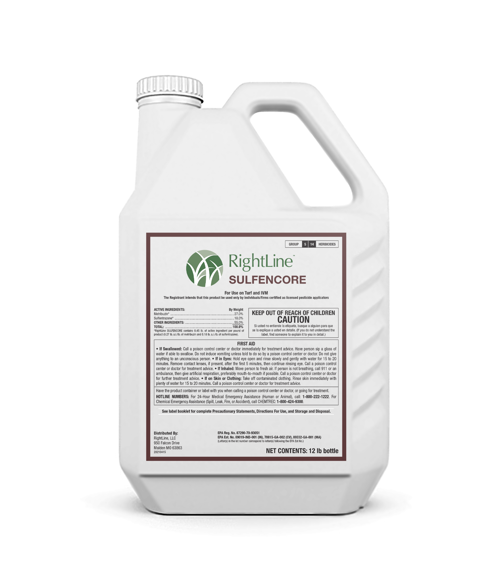 (image for) Sulfencore Herbicide - Metribuzin, Sulfentrazone (12 Pounds)