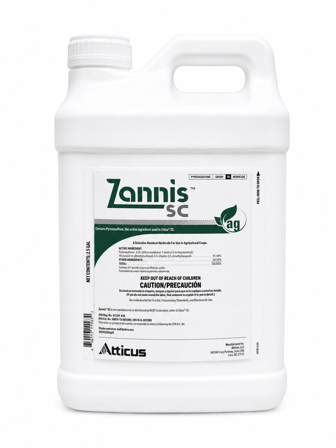 (image for) Zannis SC Herbicide - 2.5 Gallon (compare to Zidua)